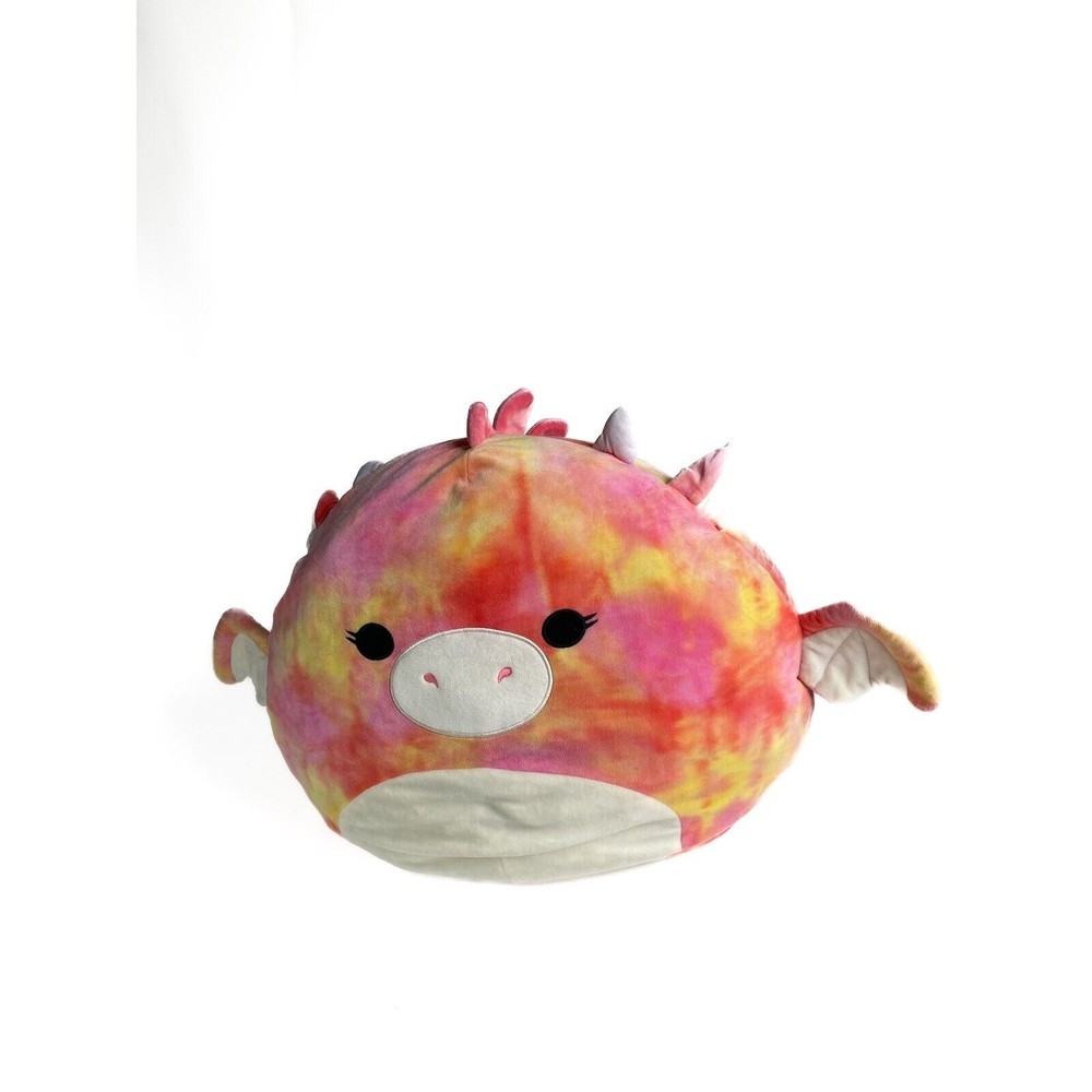 Squishmallow Celestina The Dragon Pink Plush Tie Dye Horns 16” Costco Exclusive